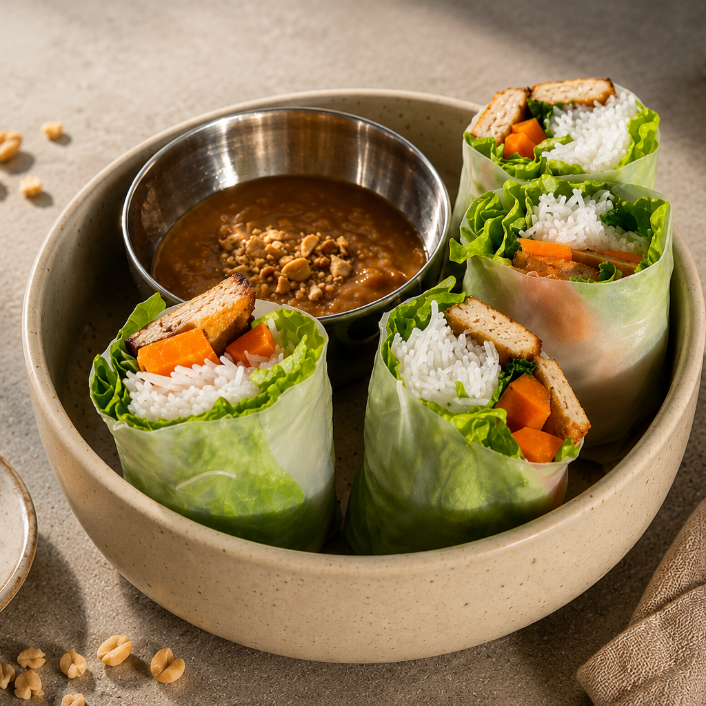 Rollo de primavera con tofu
