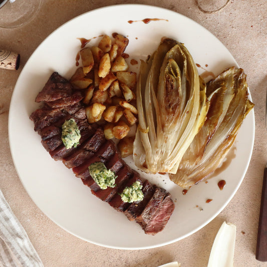 Bistec con endivias