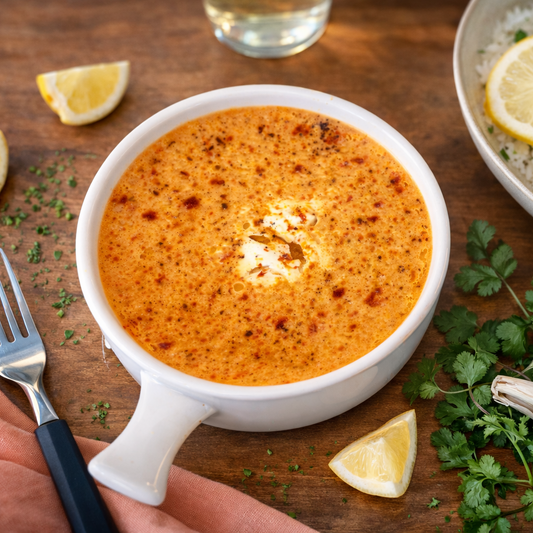 Flan de lentejas coral