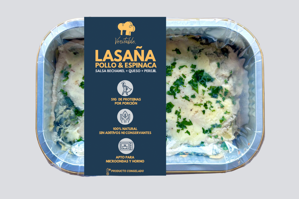 Lasaña pollo espinaca