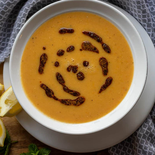 Sopa turca con lentejas