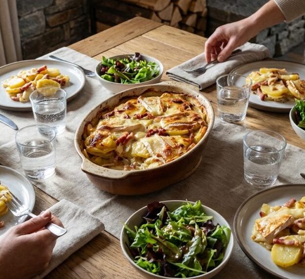 Tartiflette tradicional francesa